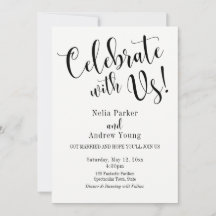 Zwart Wit Typografie Na Huwelijksfeest Viering