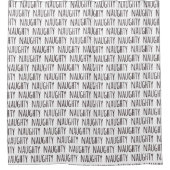 Zwart-wit Typografie Patroon Grappig Ondeugend Douchegordijn (Voorkant)