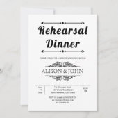, zwart-wit-typografie-repetitie diner kaart (Voorkant)