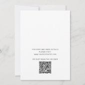 Zwart-wit typografie script huwelijksfeest + QR Kaart (Achterkant)