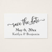 Zwart-wit Typografie Sla de Kaart Datum invoegen o (Voorkant)