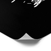 Zwart-Wit Uil Kunst Poster (Hoek)