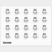 Zwart-wit Uil Sticker (Vel)