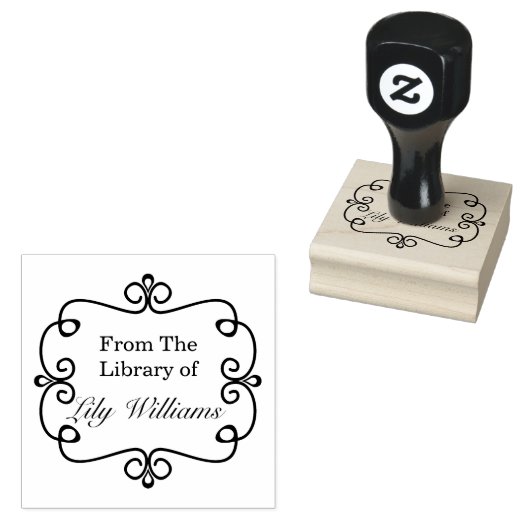 Zwart-wit uit de bibliotheek van Bookplate Rubberstempel (Gestempeld)