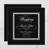 Zwart-wit uitnodiging (Voorkant / Achterkant)