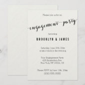 Zwart-wit uitnodigingen voor verlovingsfeest (Voorkant / Achterkant)