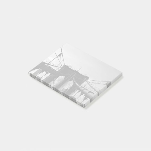 Zwart-wit uitzicht brug post-it® notes (Schuin)