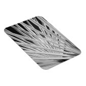 Zwart-wit uitzicht van palmboomschijfjes magneet (Rechterzijde)