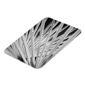 Zwart-wit uitzicht van palmboomschijfjes magneet (Linkerzijde)