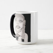 Zwart-wit Unamused Mok (Voorkant links)