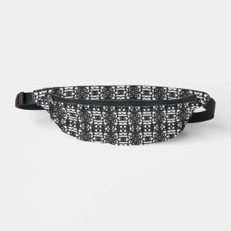 Zwart & wit uniek abstract patroon heuptasje