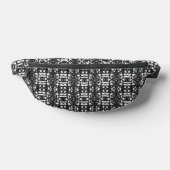 Zwart & wit uniek abstract patroon heuptasje (Liggend)