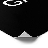 Zwart & Wit Uniek Basketbal Art Poster (Hoek)