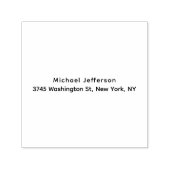 Zwart Wit Uniek Klassiek Elegant Eenvoudig Zelfinktende Stempel (Design)