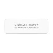 Zwart-wit Uniek Klassiek Elegant Gewoon Laagzand Etiket (Voorkant)