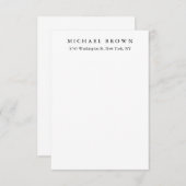 Zwart-wit Uniek Klassiek Elegant Gewoon Laagzand Informatiekaartje (Voorkant / Achterkant)