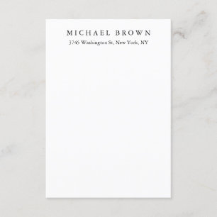 Zwart-wit Uniek Klassiek Elegant Gewoon Laagzand Informatiekaartje