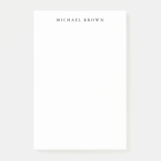 Zwart-wit Uniek Klassiek Elegant Gewoon Laagzand Post-it® Notes (Voorkant)