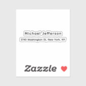 Zwart-wit Uniek Klassiek Elegant Gewoon Laagzand Sticker (Vel)