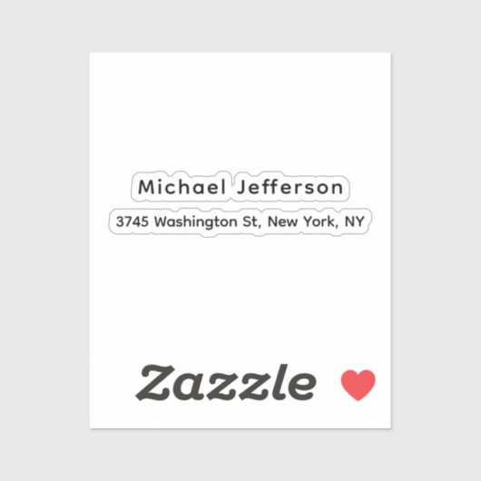 Zwart-wit Uniek Klassiek Elegant Gewoon Laagzand Sticker (Vel)