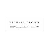 Zwart-wit Uniek Klassiek Elegant Gewoon Laagzand Zelfinktende Stempel (Design)