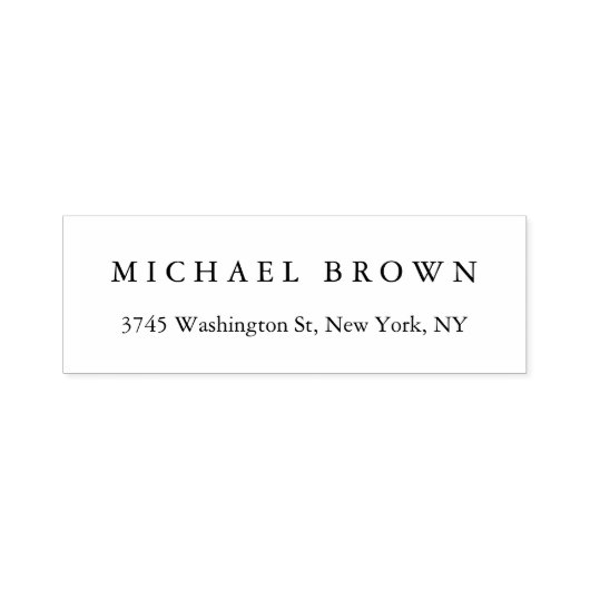 Zwart-wit Uniek Klassiek Elegant Gewoon Laagzand Zelfinktende Stempel (Design)