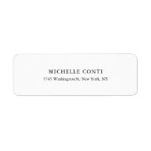 Zwart-wit uniek klassiek legant minimalistisch etiket (Voorkant)