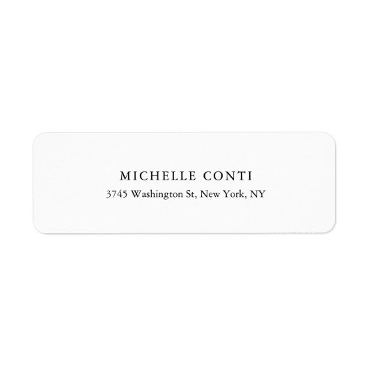Zwart-wit uniek klassiek legant minimalistisch etiket (Voorkant)