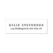 Zwart Wit Uniek Klassiek Retouradreslabel Zelfinktende Stempel (Design)