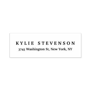 Zwart Wit Uniek Klassiek Retouradreslabel Zelfinktende Stempel