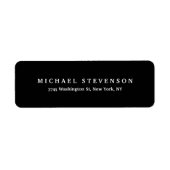 Zwart Wit Uniek Leesbaar Retouradres Label (Voorkant)