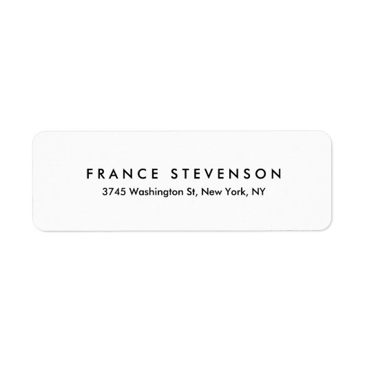 Zwart Wit Uniek Modern Chique Leesbaar Etiket (Voorkant)