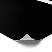 Zwart Wit Uniek Modern Nooit Opgeven Basketbal Poster (Hoek)