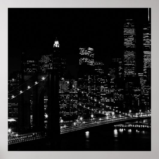 Zwart-wit uniek New York City-Poster afdrukken Poster (Voorkant)