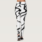 Zwart-wit uniek ontwerp leggings (Achterkant)