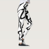Zwart-wit uniek ontwerp leggings (Rechts)
