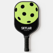 Zwart-wit, uniek, wit pickleball paddle (Voorkant)