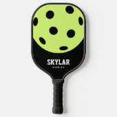 Zwart-wit, uniek, wit pickleball paddle (Achterkant)
