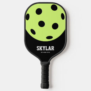 Zwart-wit, uniek, wit pickleball paddle