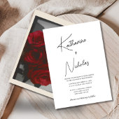 Zwart-wit unieke klassieke bruiloft kaart