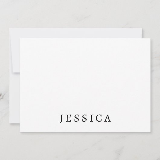 Zwart Wit Unieke Klassieke Professional Naam (Voorkant)