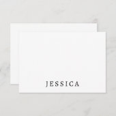 Zwart Wit Unieke Klassieke Professional Naam Informatiekaartje (Voorkant / Achterkant)