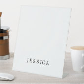 Zwart Wit Unieke Klassieke Professional Naam Reclamebord Met Voetstuk (Insitu)