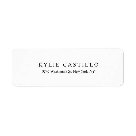 Zwart Wit Unieke Klassieke Professioneel Etiket (Voorkant)