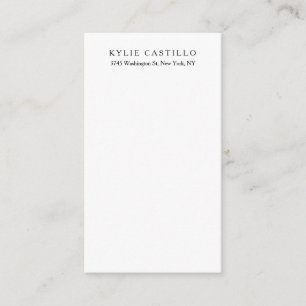 Zwart Wit Unieke Klassieke Professioneel Informatiekaartje