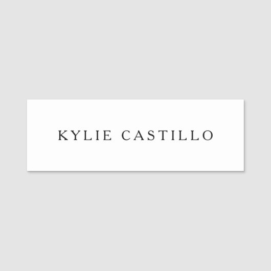 Zwart Wit Unieke Klassieke Professioneel Naamplaatje (Voorkant)