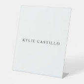 Zwart Wit Unieke Klassieke Professioneel Reclamebord Met Voetstuk (Voorkant)