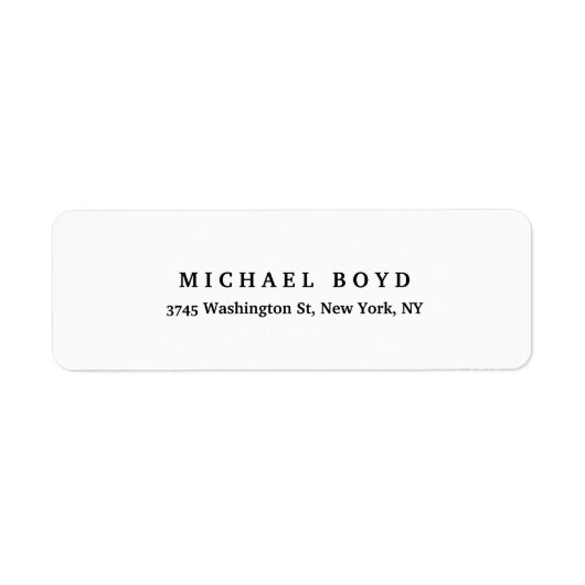 Zwart Wit Unieke Retro Stijl Klassiek Etiket (Voorkant)