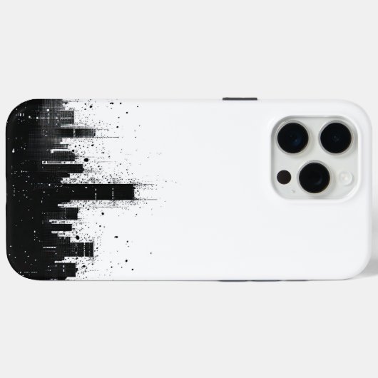 Zwart-wit Urban Panorama Case-Mate iPhone Case (Achterkant (horizontaal))