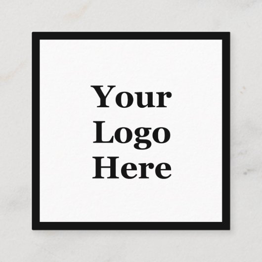 Zwart & Wit Uw Logo Hier Verwijs een Vriend Aanbevelingskaartje (Achterkant)